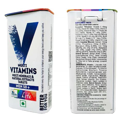 Apollo Life Multi Vitamin for Men 50+, 30 Tablets Price, Uses, Side ...