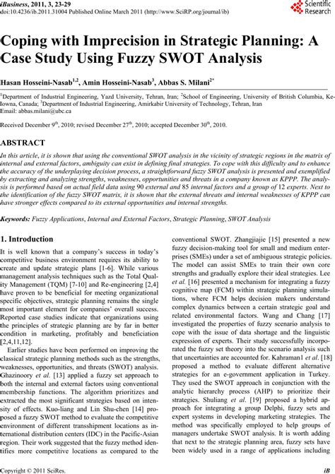 Image result for SWOT Paper Example