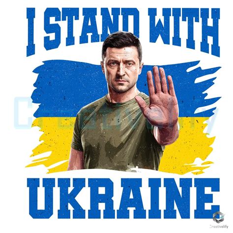 Support Ukraine I Stand With Ukraine PNG - CreativeLify