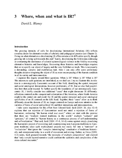 IR 101: Decolonizing International Relations - Key Concepts and Contexts - Studocu