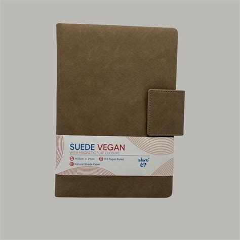 Vegan Suede Light Tan with Magnetic Flap Notebook – TheStore67