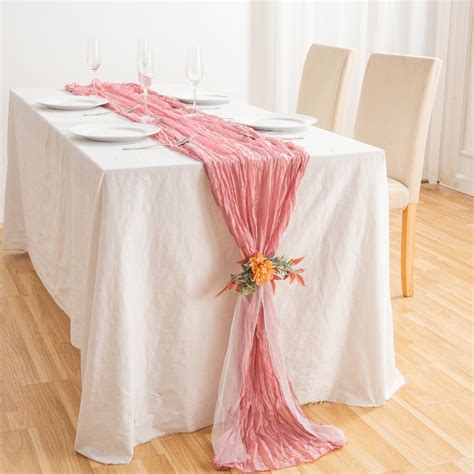 Image result for Cheese Cloth Runner On Round Table