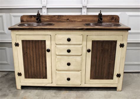 Rustic Farmhouse Vanity - 60" - Double Bathroom Vanity - FH1296-60D ...