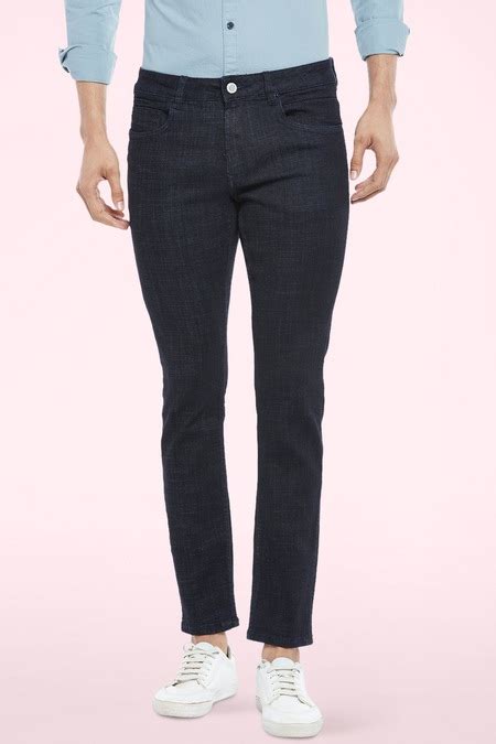 Blue Solid Full Length Low Rise Casual Men Slim Fit Jeans - Selling ...