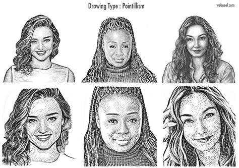 50 Different types of Drawing Styles Techniques and Mediums - List from ...