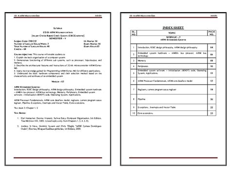 CO ARM Microcontrollers 21EC52 Module 3 notes on embedded systems - Studocu