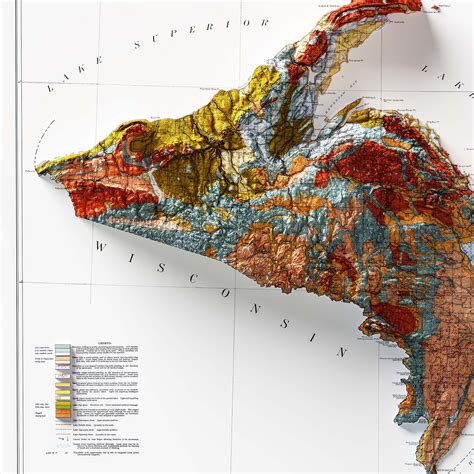Michigan Upper Peninsula Geology Map Keweenaw Peninsula | Erin Bartels