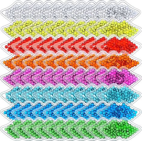 Amazon.com: TrelaCo 80 Pcs Lip Ice Pack Mini Lip Shaped Cold Compress Portable Reusable Gel Ice ...