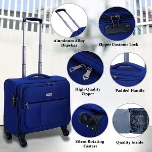 klassy collection kc 28 Cabin Suitcase 4 Wheels - 17 inch blue - Price ...