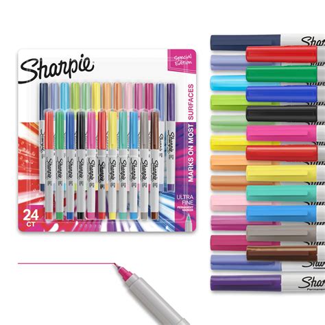 Amazon.com : Sharpie Color Burst Permanent Marker Set, Ultra-Fine Tip ...