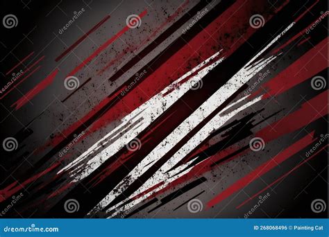 Dark Red and Grey Grunge Stripes, Digital Illustration Painting ...