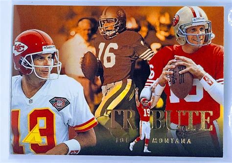 1995 Pinnacle Football Tribute Card - #193 - Joe Montana - Chiefs ...