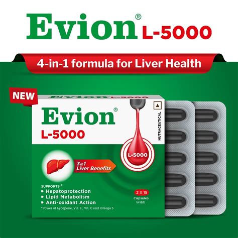 Buy Evion L-5000, 15 Capsules |3-in-1 Liver Benefits | Power of ...