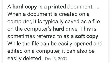 define hard copy and soft copy - Brainly.in