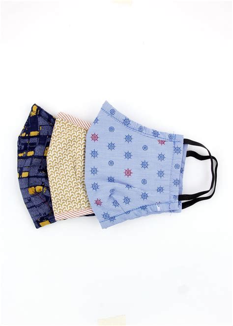 Get Set of 3 Geometric Printed 3 Ply Mask at ₹ 399 | LBB Shop