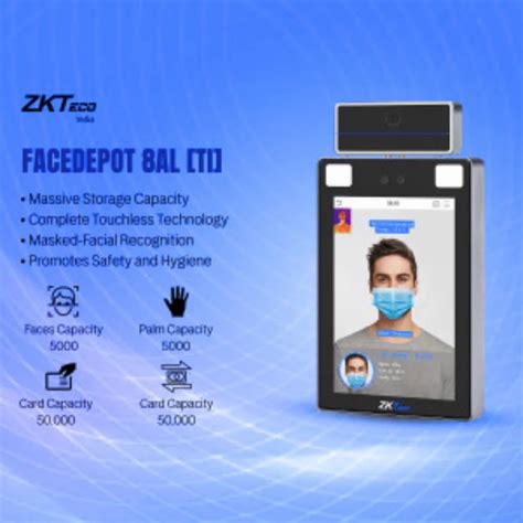 ZKTeco Face Recognition Device - Zkteco No Touch Speed Face Low Cost ...