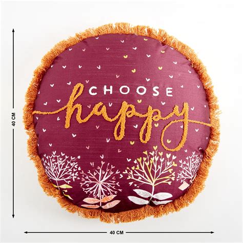 Buy Spinel Embroidered Filled Cushion - 40x40cm from Home Centre at ...