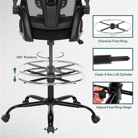 Luckyear Ergonomic Drafting Chair – Tall Office Chair for India | Ubuy