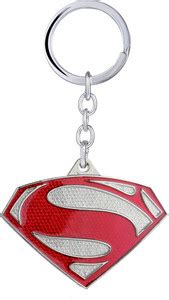 GCT Superman Logo DC Superhero (G-5) Red Silver Metal Keychain for Car ...