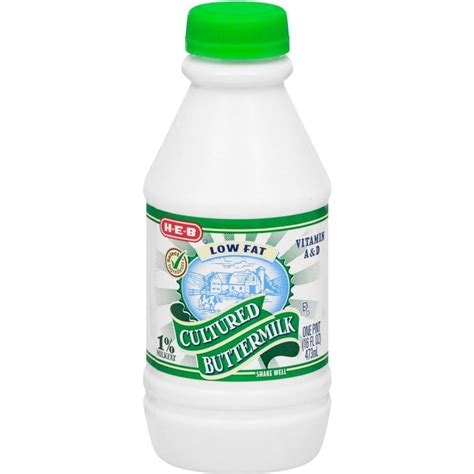 H-E-B 1% Low-Fat Cultured Buttermilk, 1 pt | Joe V's Smart Shop | Low ...
