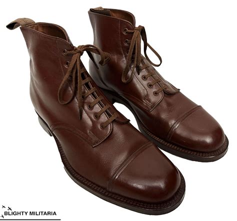 Original 1940s CC41 Brown Leather Ankle Boots by 'C.W.S' - Size 7 1/2