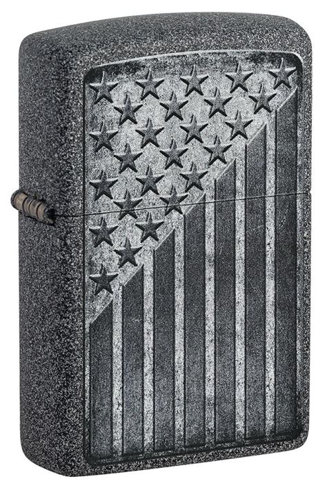 Stars and Stripes Design Iron Stone Windproof Lighter