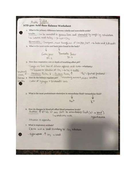 Image result for Acid-Base Balance Practice Problems