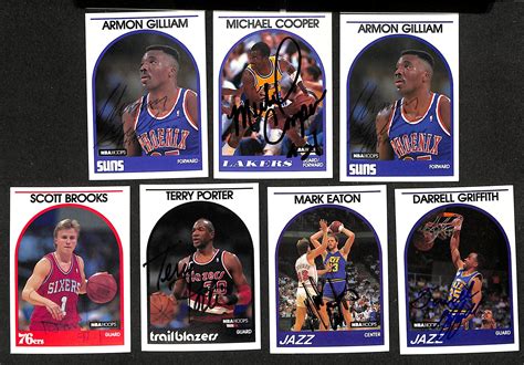 Lot Detail - Lot of (55+) Signed 1989-90 NBA Hoops Basketball Cards inc ...