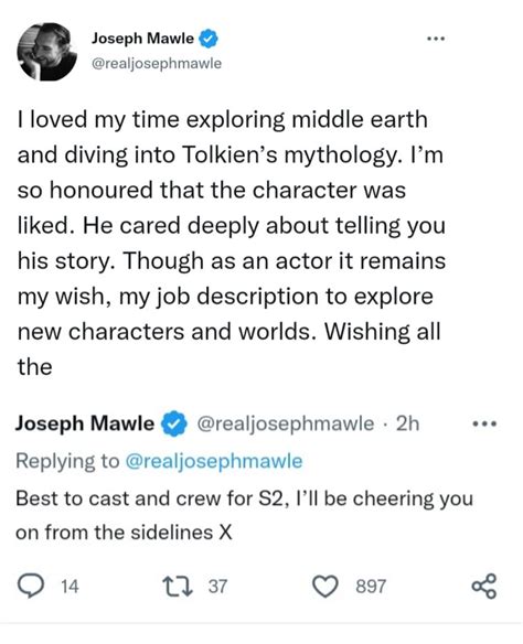 Joseph Mawle/Adar is leaving the show. : r/RingsofPower