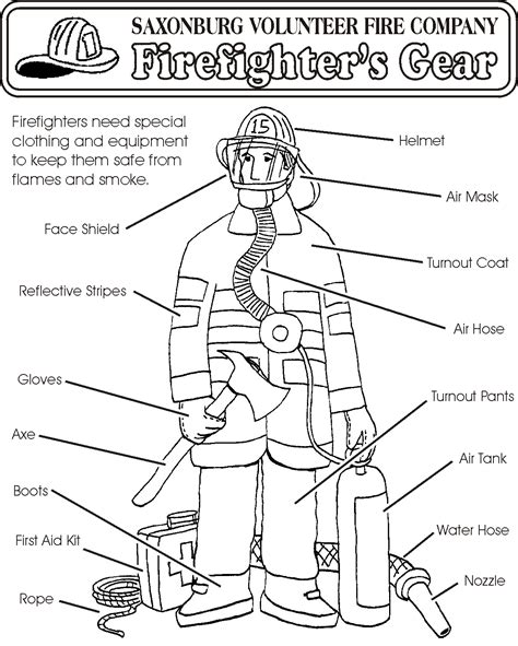 Label The Firefighter Worksheet