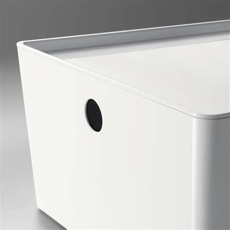 KUGGIS box with lid, white, 26x35x15 cm (10 ¼x13 ¾x6") - IKEA