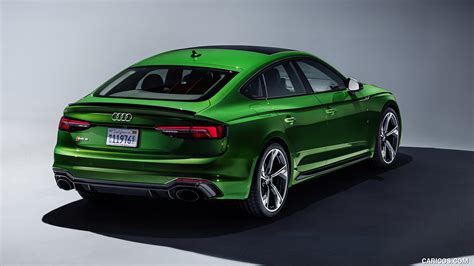 Audi RS 5 Sportback | 2019MY (Color: Sonoma Green Metallic) | Rear Three-Quarter