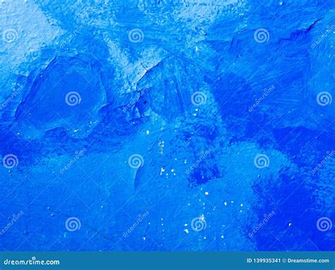 Old, Peeling Blue Paint on the Wall is Painted on Top of a Darker Blue ...