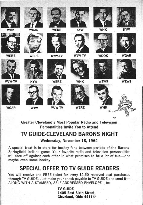 Cleveland Classic Media: November 1964-Media Hockey Game at Cleveland Arena