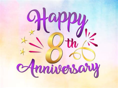 Happy 8th Anniversary SVG File for Cricut Bronze Wedding | Etsy