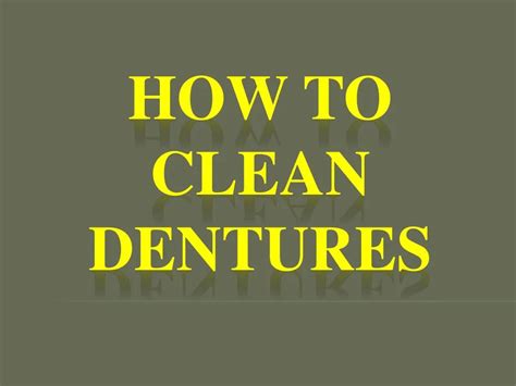 Image result for How to Clean Dentures PDF