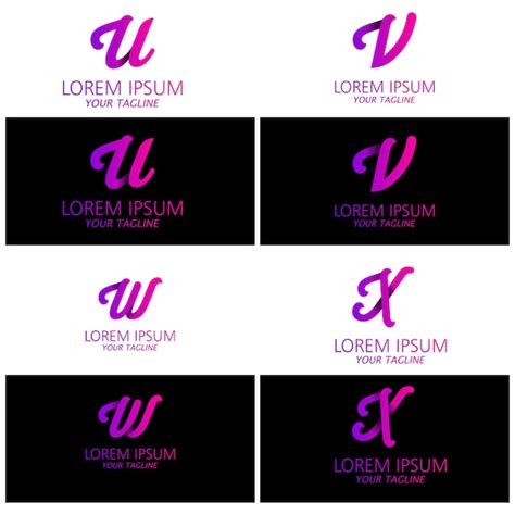 Alphabet letters logo emblems | Premium Vector