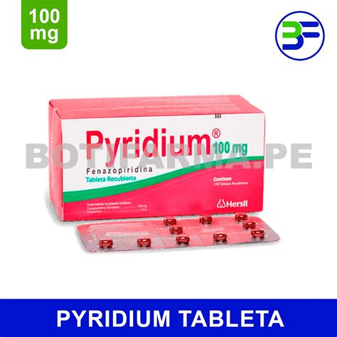 Pyridium 100 Mg Tableta | Alivio Del Malestar Urinario