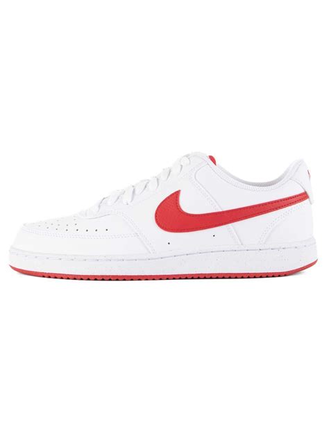 NIKE - Court Vision Low NN ESS HF1744 101 Men’s White and Red Shoes