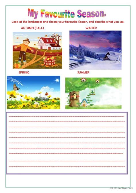 My Favourite Season. pictur…: English ESL worksheets pdf & doc