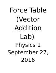 Image result for Vector Addition Lab Physics Force Table