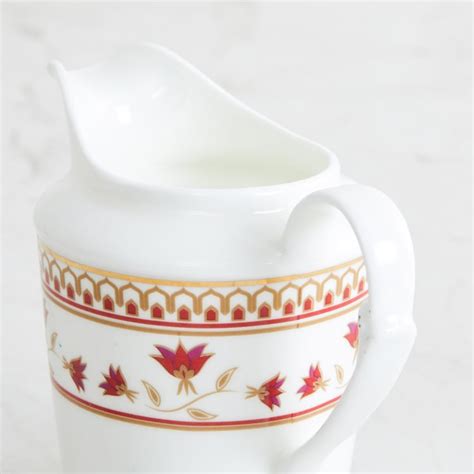 Buy Foley Raja Rani White Printed Bone China Creamer - 300ml from Home ...