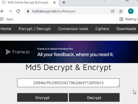 Decrypt MD5 Algorithm 的图像结果