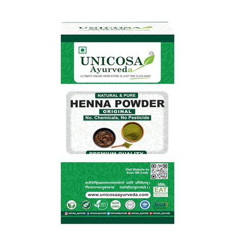 Buy UNICOSA Ayurveda Natural Henna Powder for Hair 400gm Online at Low ...