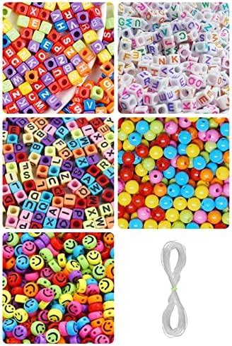 REGLET 1050 Letter Beads (3 Types), 200 Round Beads, 70 Smiley Beads ...