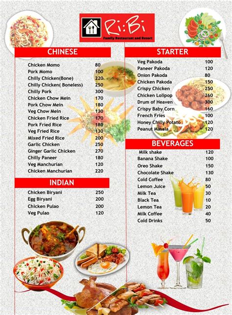 Menu at Ri:Bi Family Restaurant, India