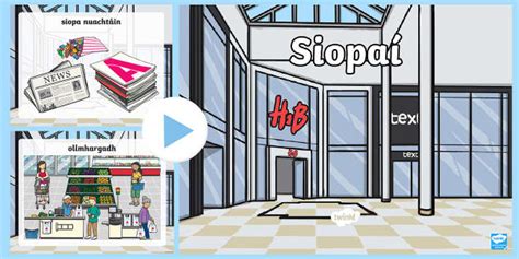 Shops PowerPoint Gaeilge - Gaeilge