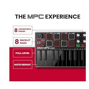 Akai Professional MPK Mini MKII LE Black | 25-Key Portable USB MIDI ...
