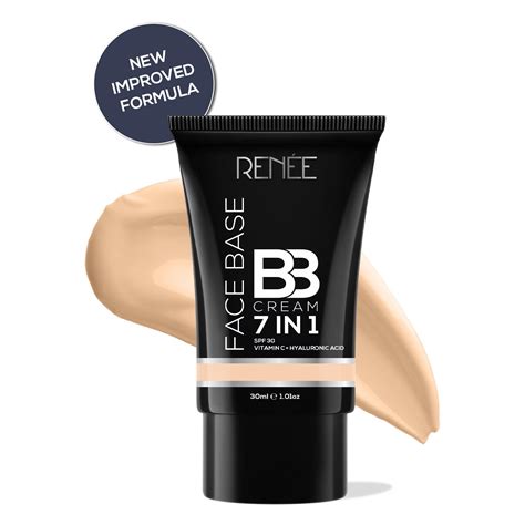 RENEE Face Base 7 in 1 BB Cream with SPF 30, Hyaluronic Acid & Vitamin ...