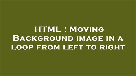 How to Make a Moving Image in One Place in HTML Easy Tutorial 的图像结果